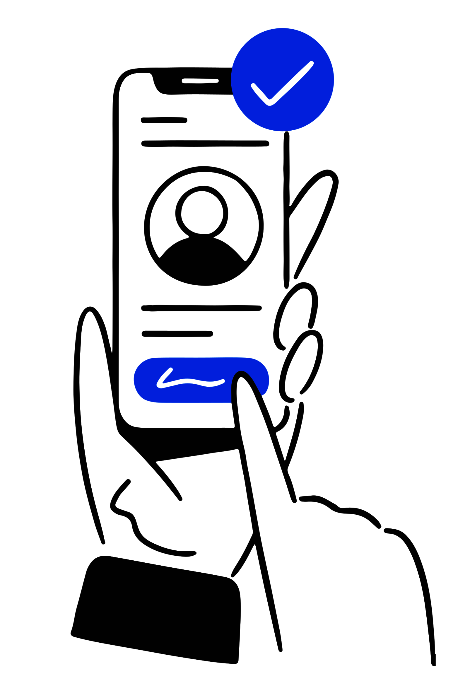 Illustration: Mobiltelefon in Hand